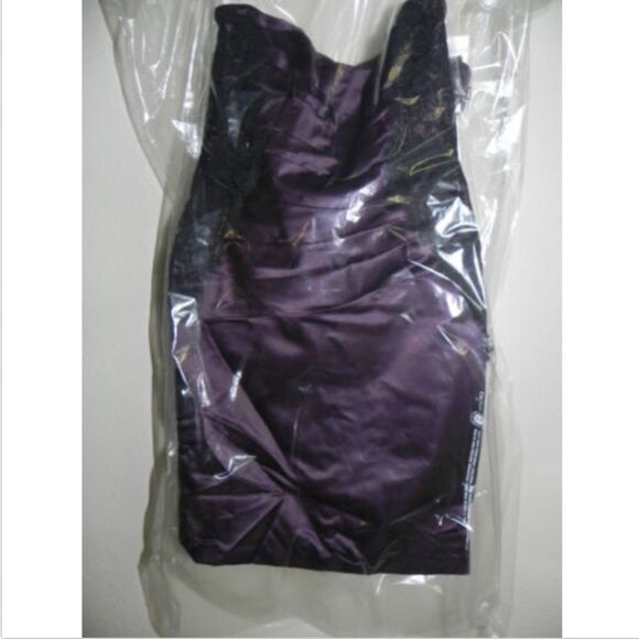 Davids Bridal Dress Size 6 Plum Strapless NWT - Picture 4 of 4
